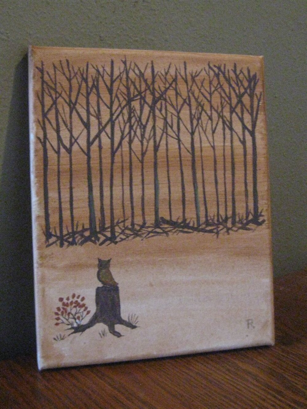 October Woods Original Acrylic on Canvas Painting